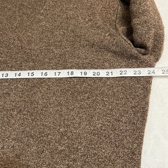 Jantzen USA Made Brown V-Neck Sweater L Long Sleeve Pullover Vintage Knit Top - Picture 7 of 9